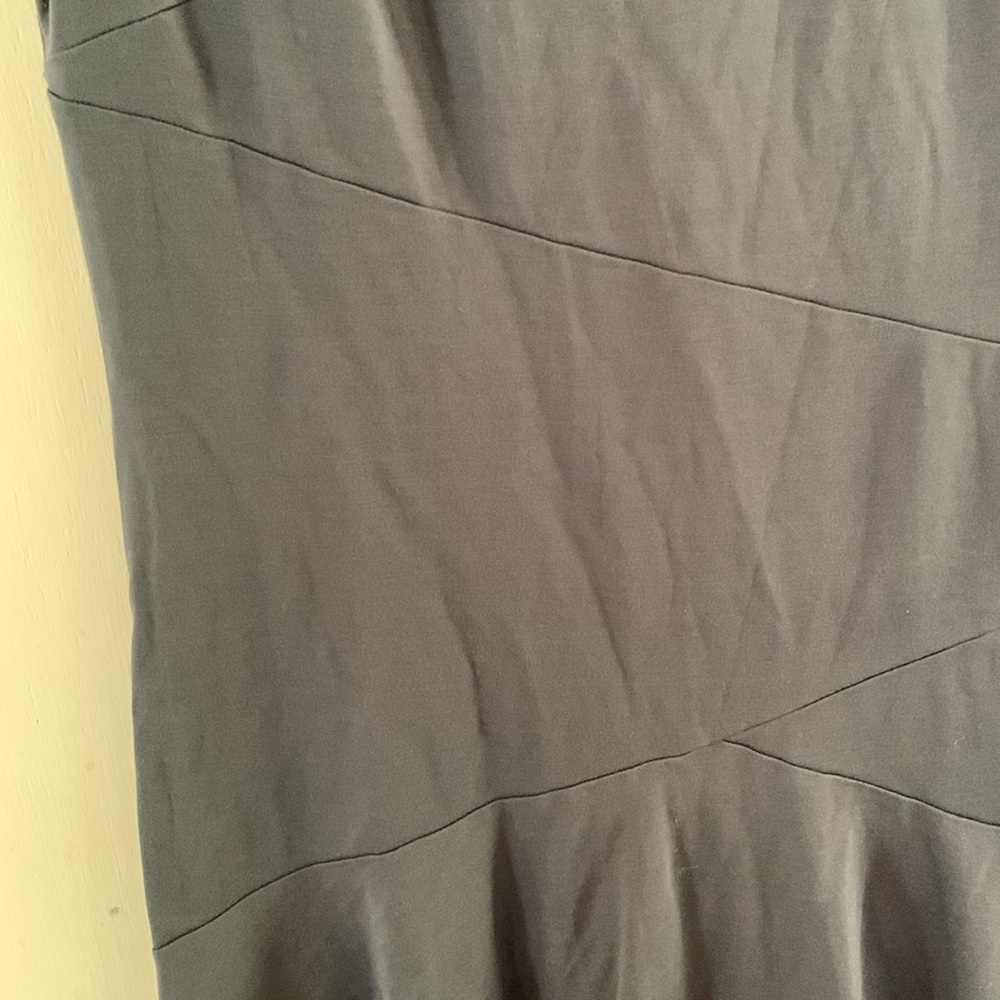 Ann Taylor steel blue sleeveless dress with asymmetrical panels Size 14 - Picture 5 of 9